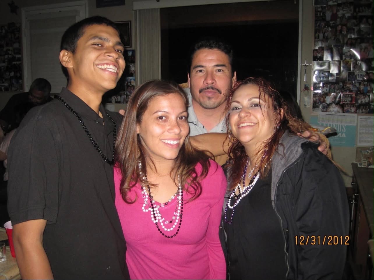 Mando celebrating New Year's Eve with family